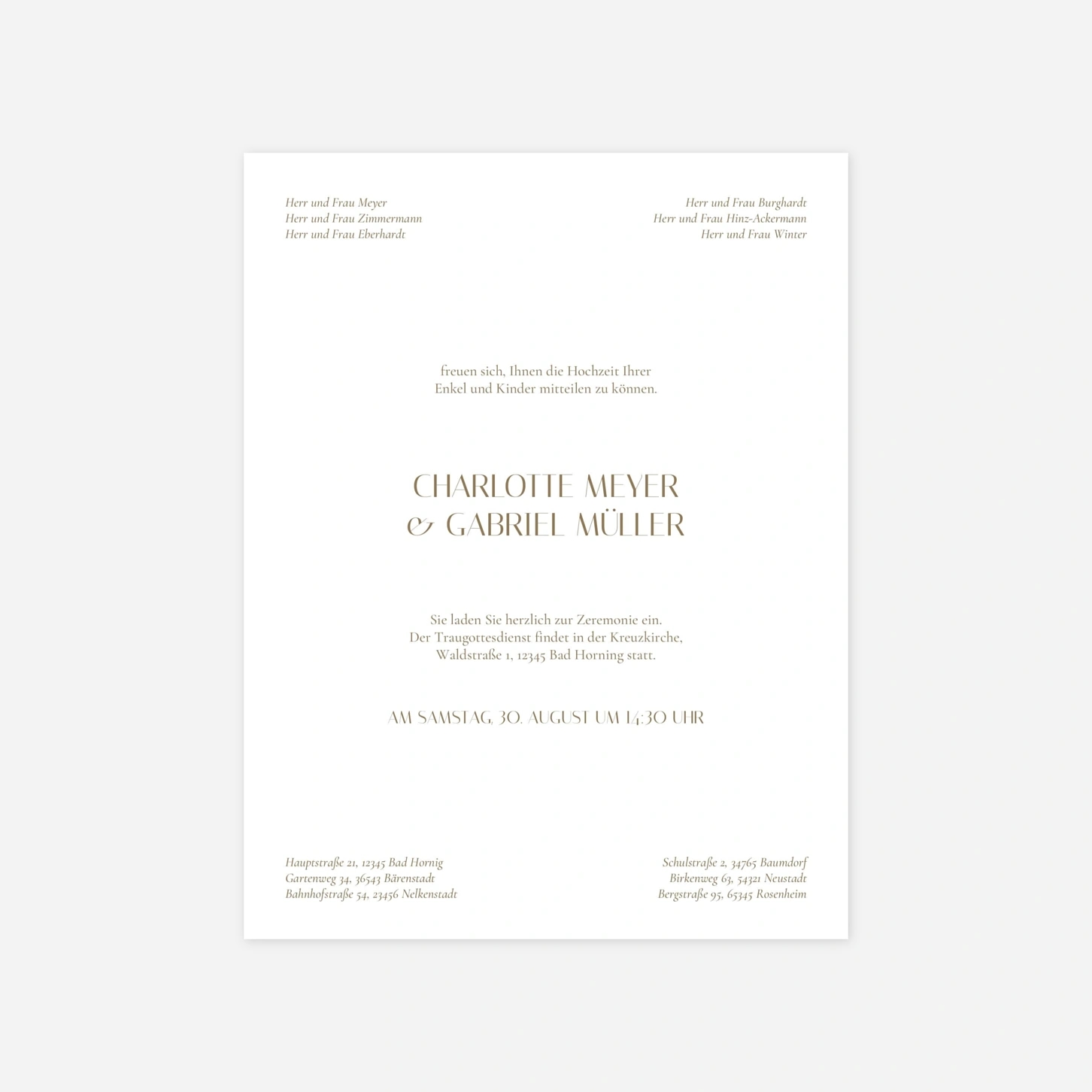 Hochzeitseinladung Vereint