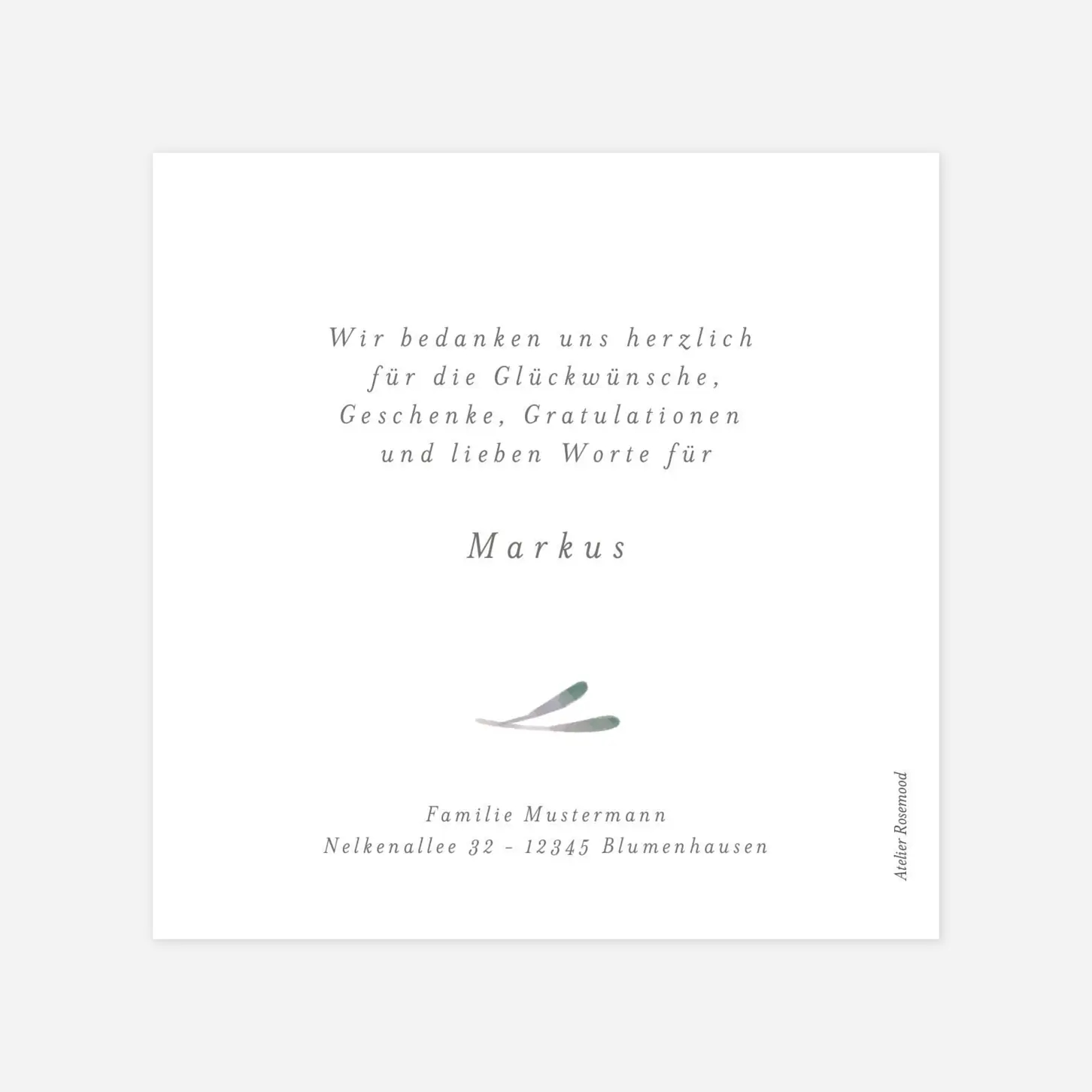 Dankeskarte Geburt Unser Sprössling