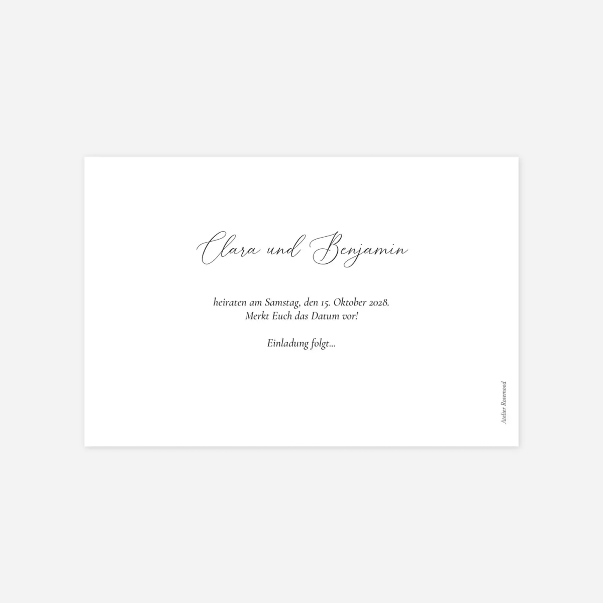 Save-the-Date Karte Unter uns