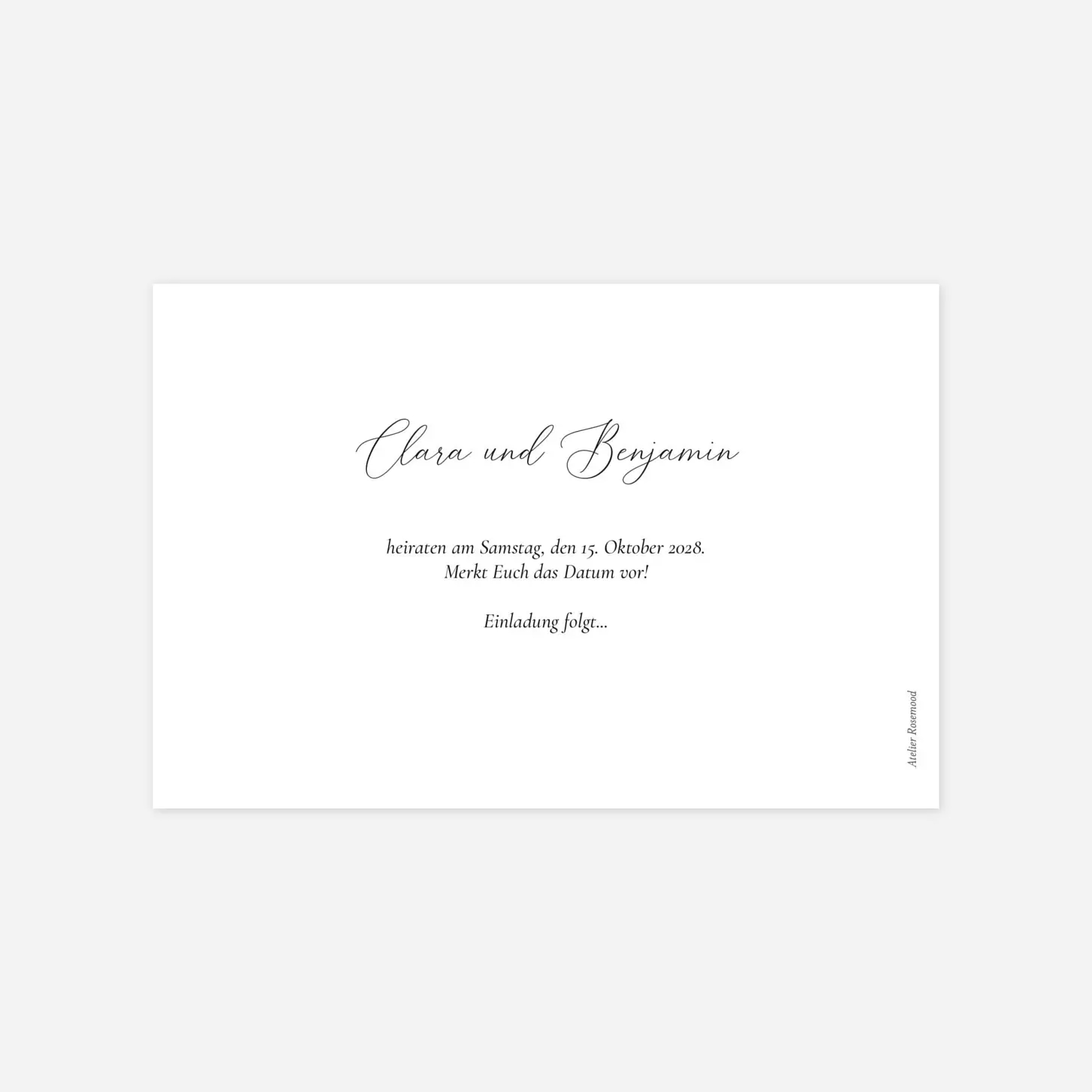 Save-the-Date Karte Unter uns