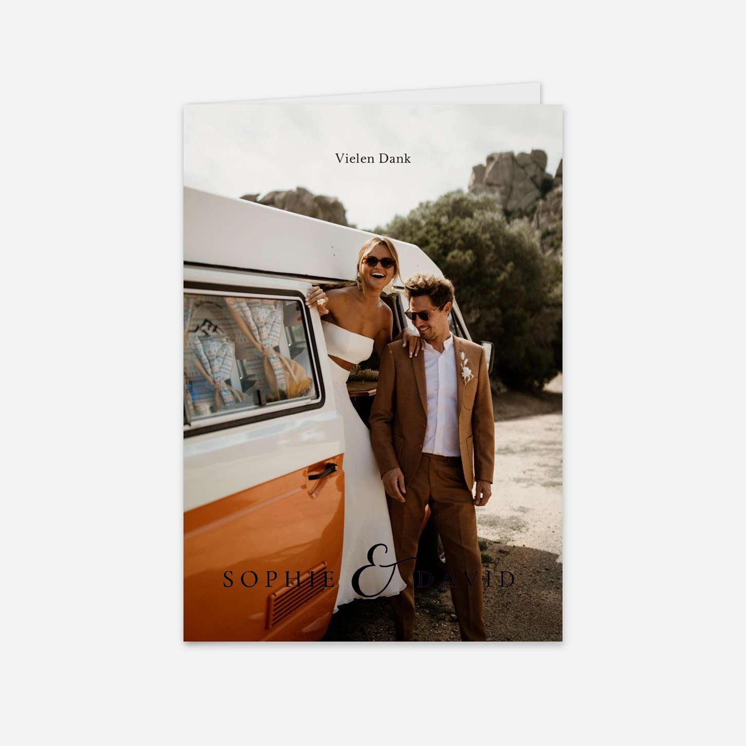 Dankeskarte Hochzeit Unsere Vornamen