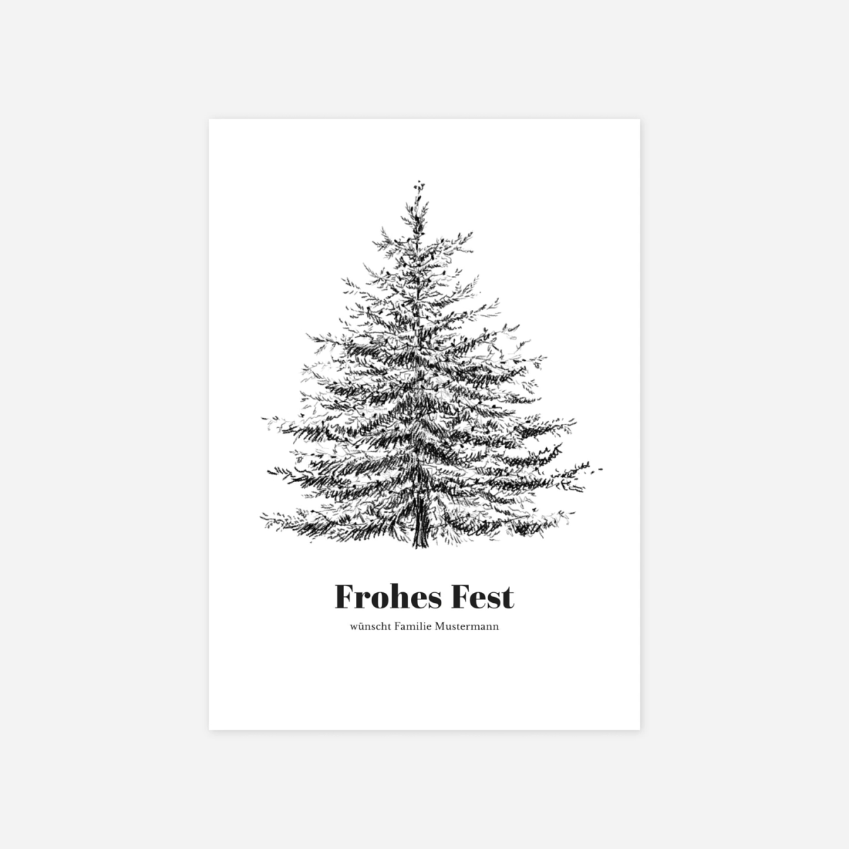 Weihnachtskarte Unser Weihnachtsbaum