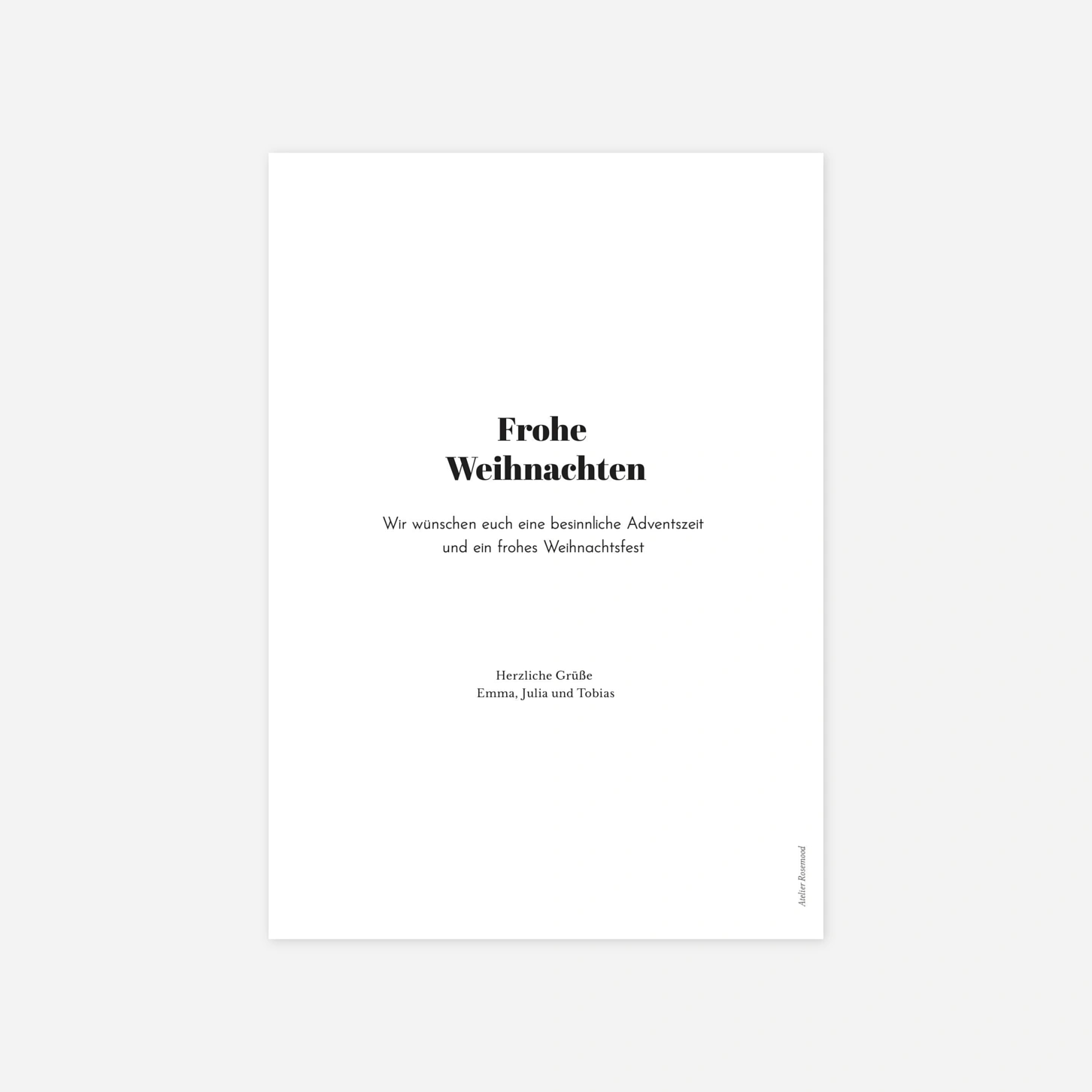 Weihnachtskarte Unser Weihnachtsbaum