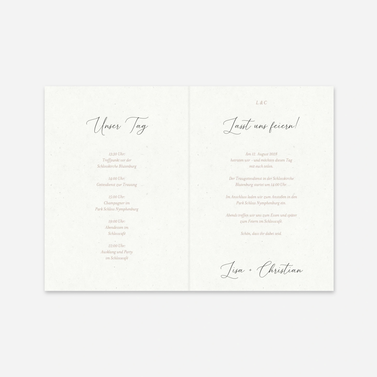 Hochzeitseinladung Charme