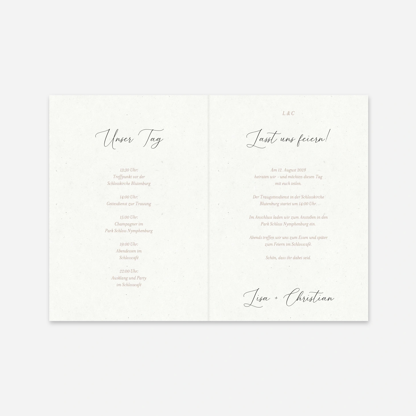 Hochzeitseinladung Charme