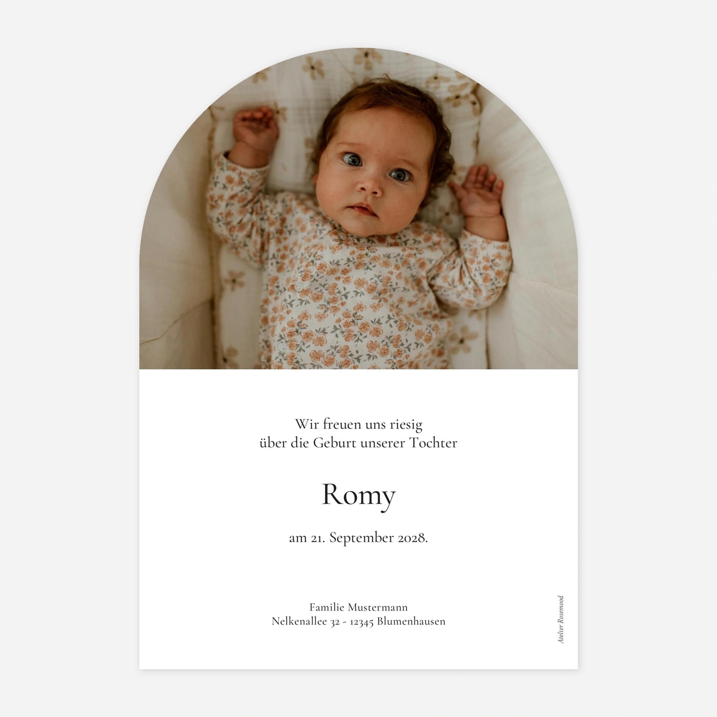 Geburtskarte Veredelte Piktogramme