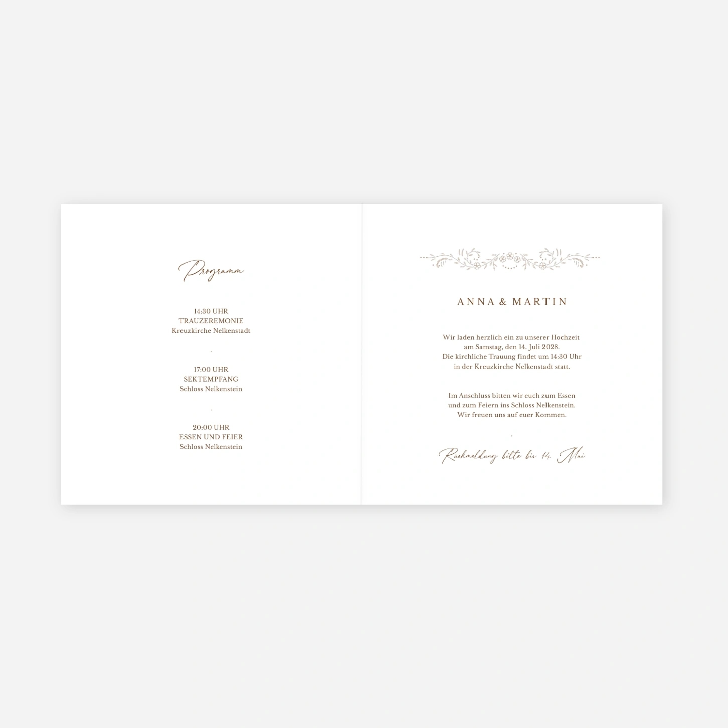 Hochzeitseinladung Verwebt