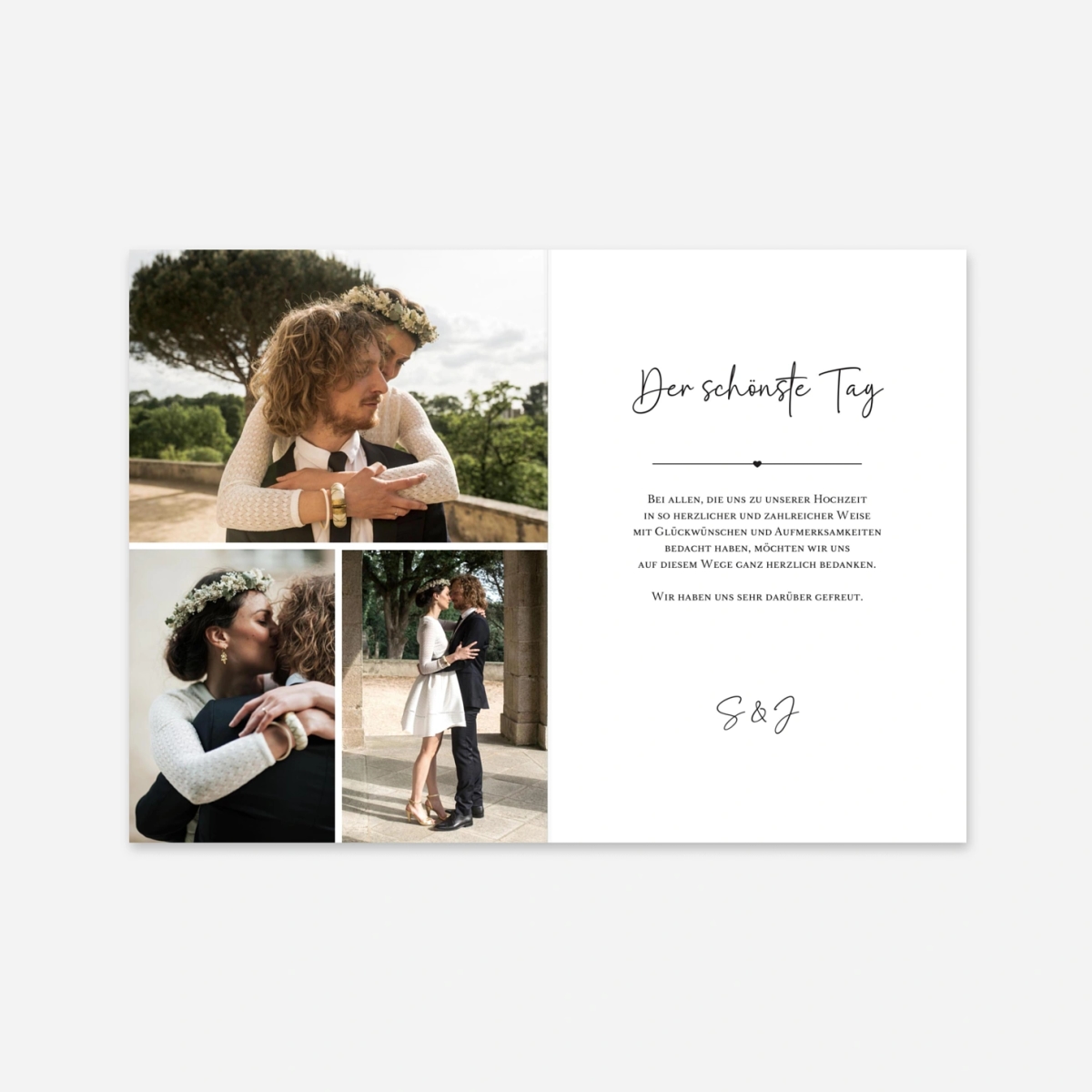 Dankeskarte Hochzeit Voll Freude