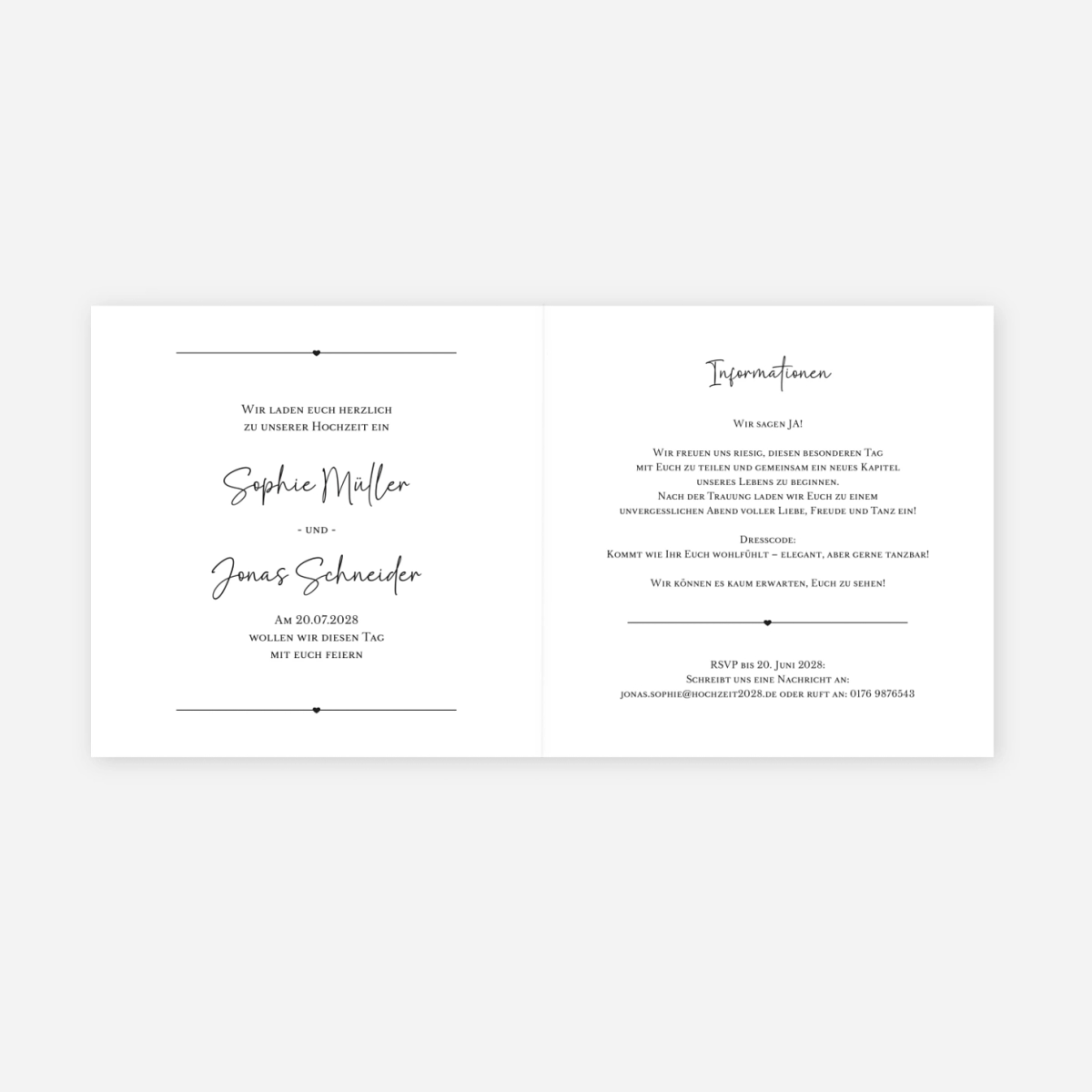 Hochzeitseinladung Voll Freude