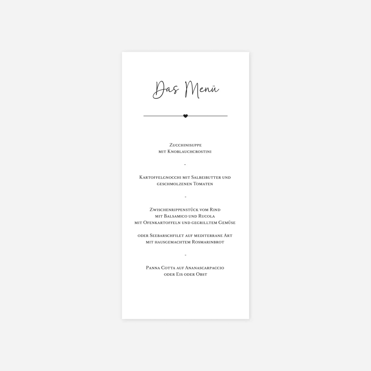 Menükarte Hochzeit Voll Freude