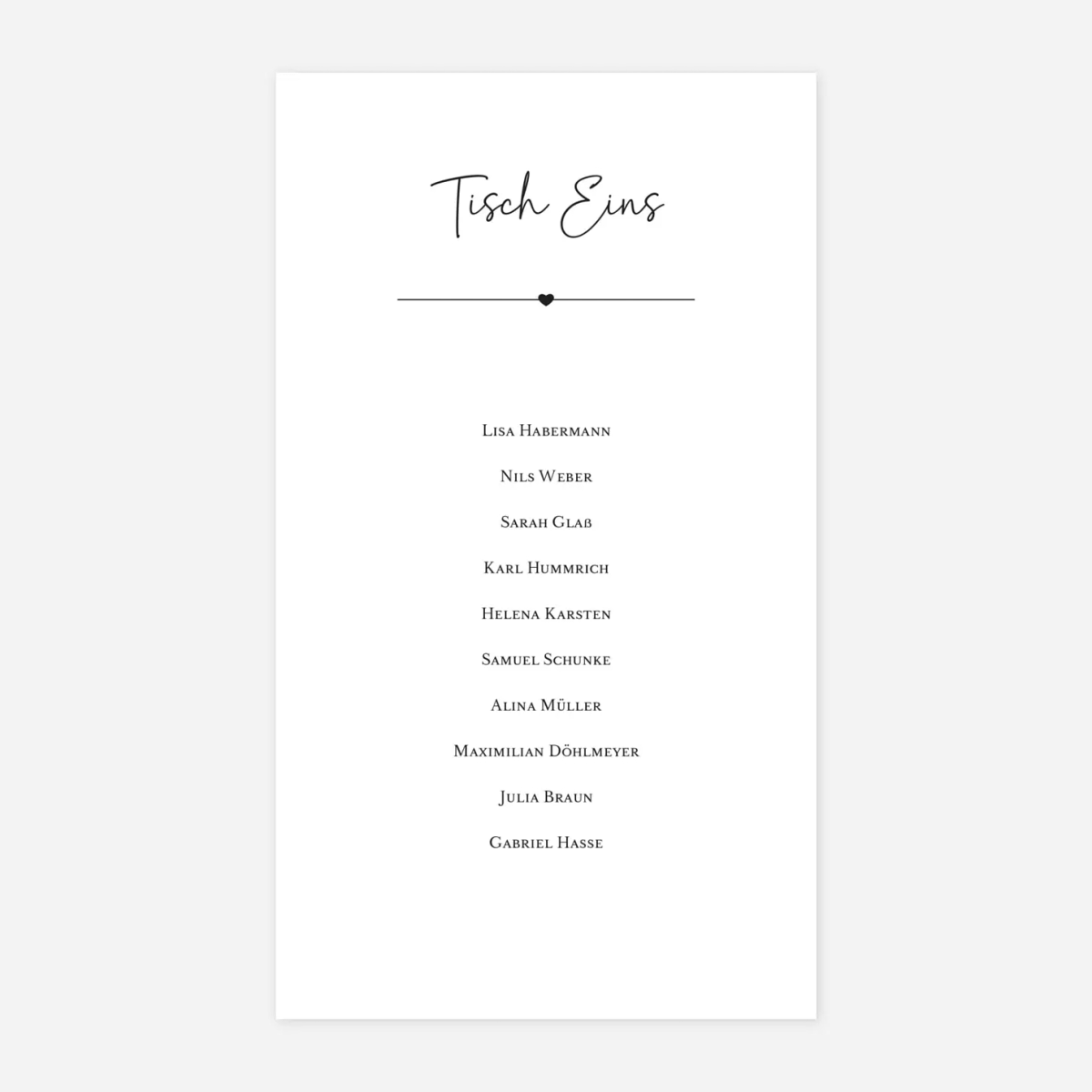 Gruppentischkarte Voll Freude