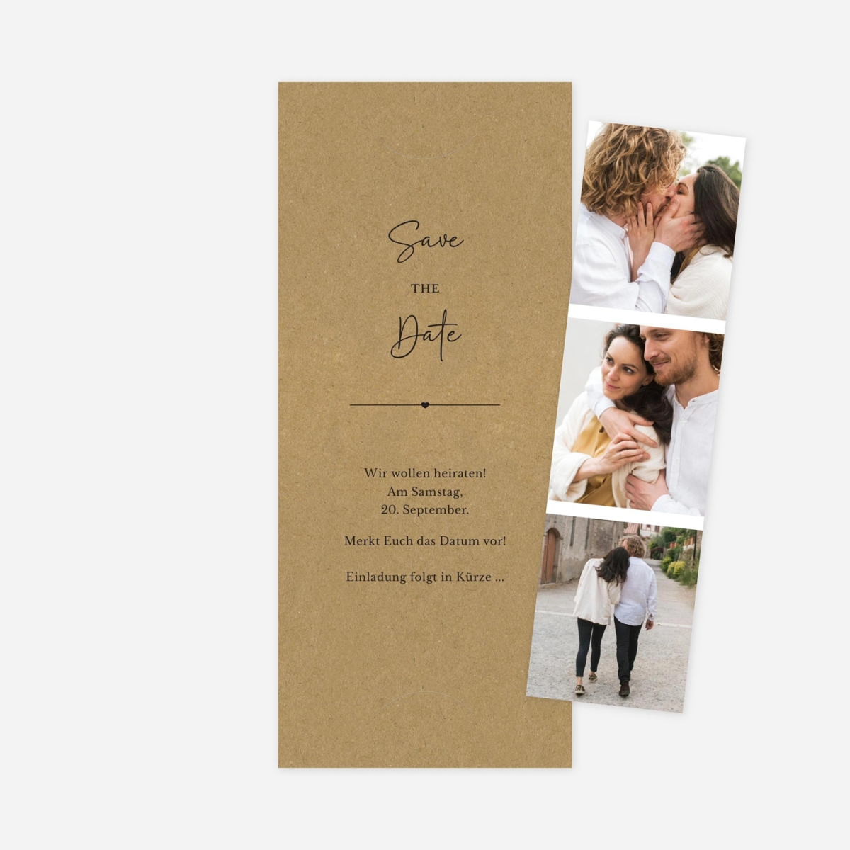 Save-the-Date Karte Voll Freude