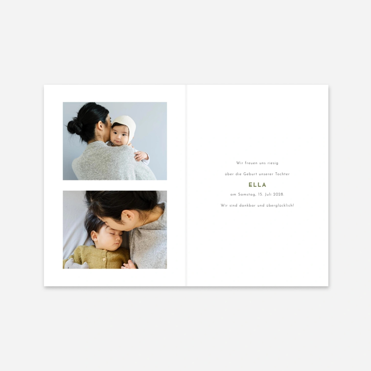 Geburtskarte Vier Jahreszeiten