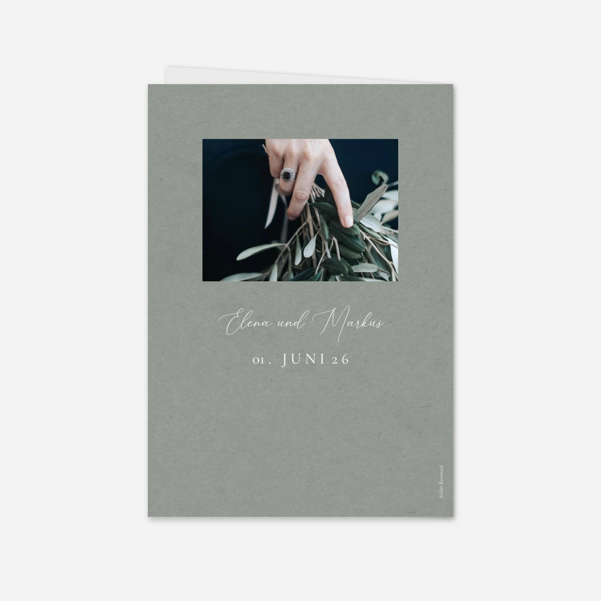 Dankeskarte Hochzeit Verbunden in Liebe