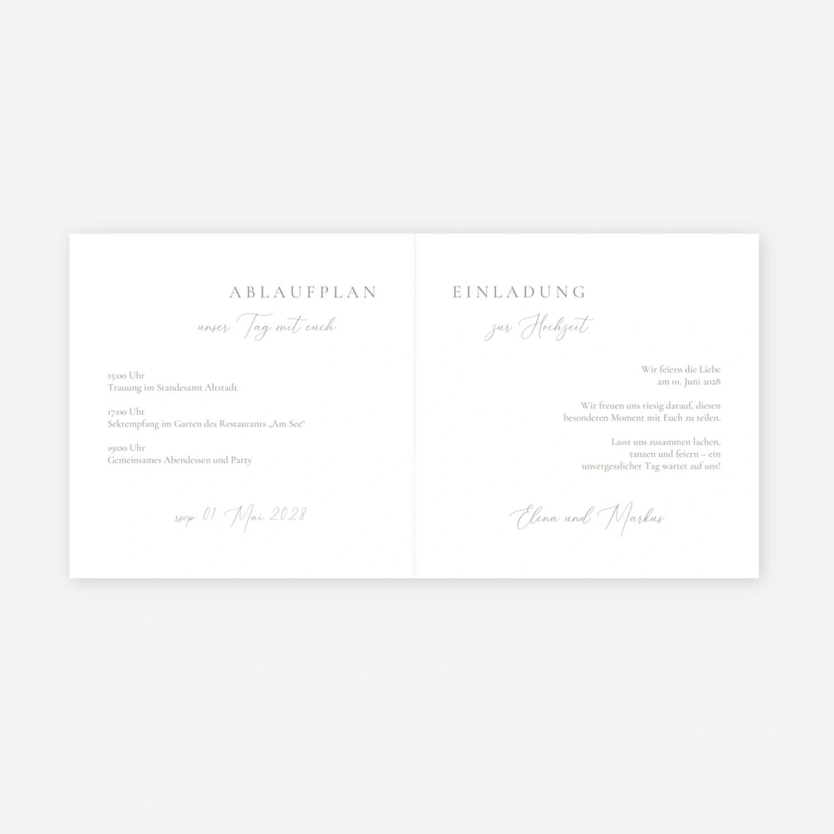 Hochzeitseinladung Verbunden in Liebe