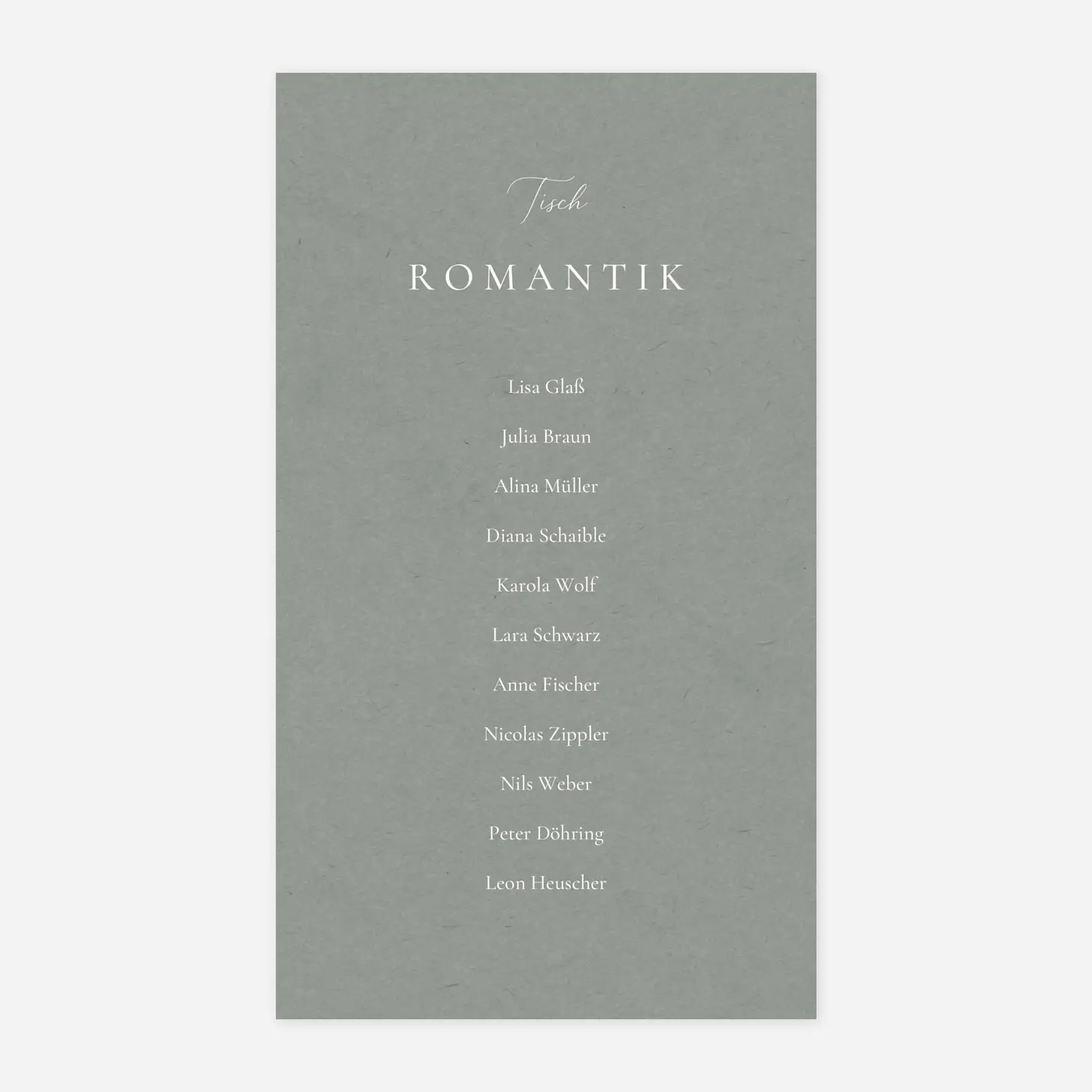 Gruppentischkarte Verbunden in Liebe