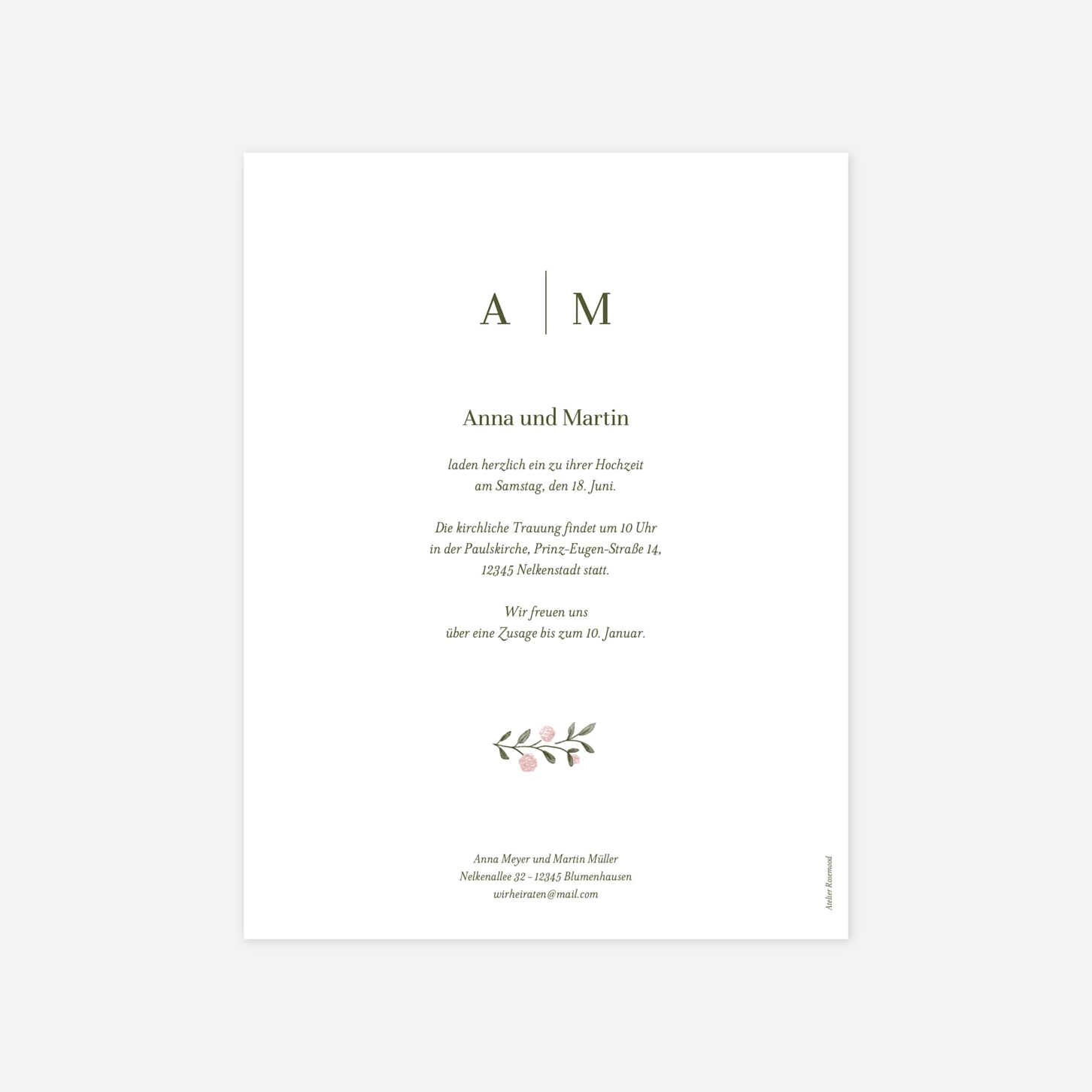 Hochzeitseinladung Vintage Moment
