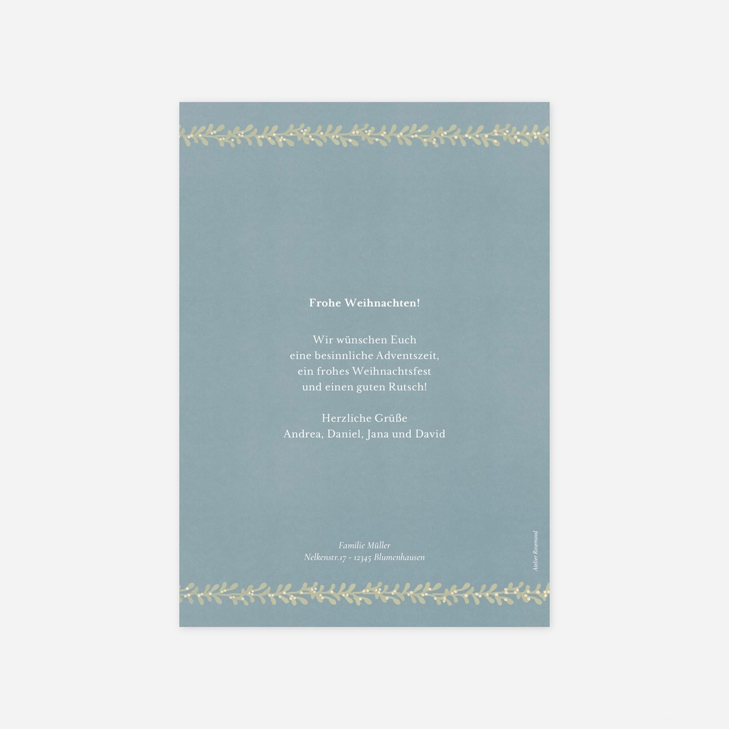 Weihnachtskarte Vintage Moment