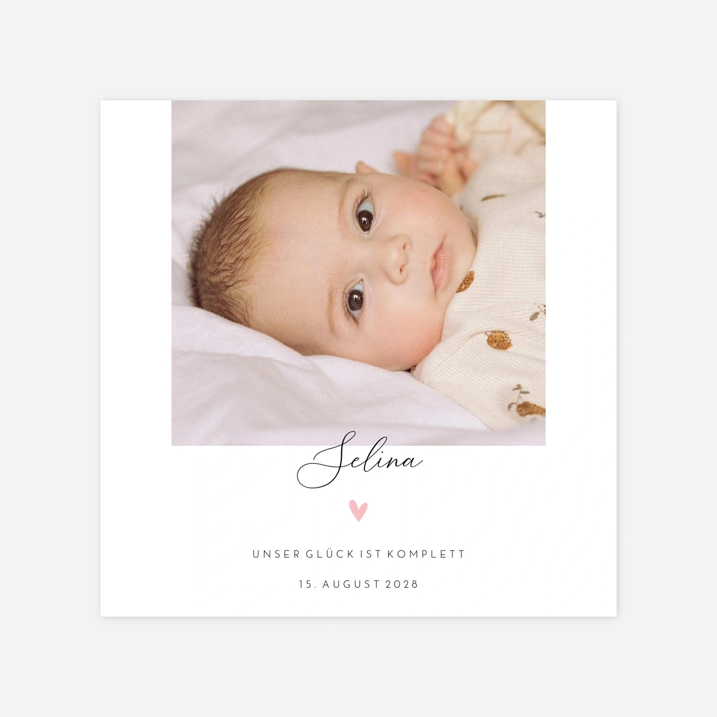 Geburtskarte Vollkommenes Glück