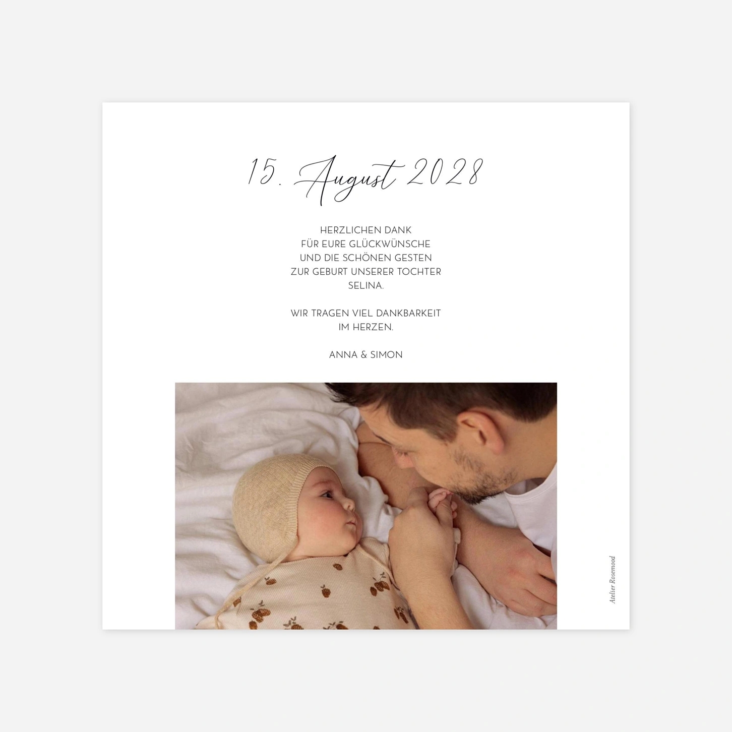 Geburtskarte Vollkommenes Glück