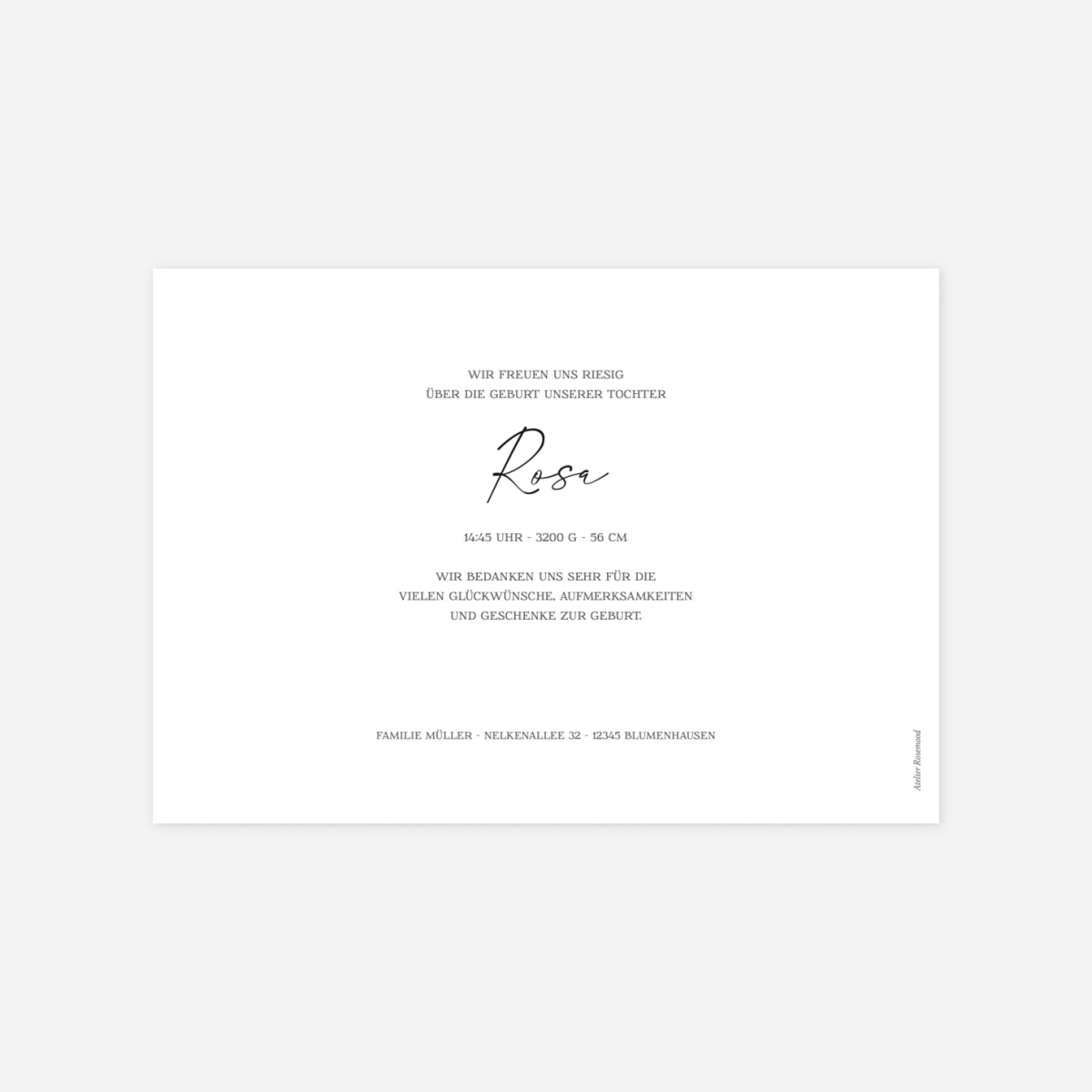 Geburtskarte Wahres Glück