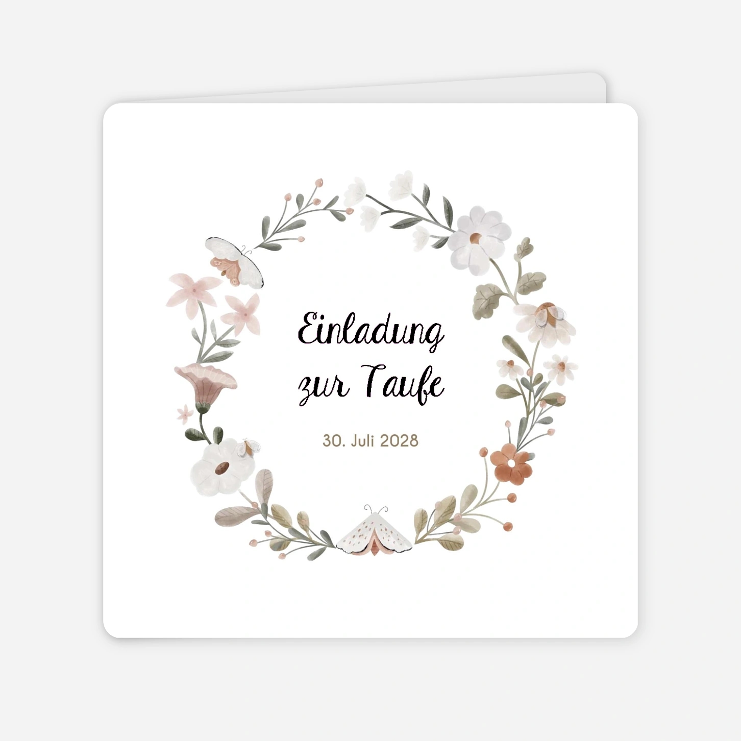 Taufeinladung Zarte Natur