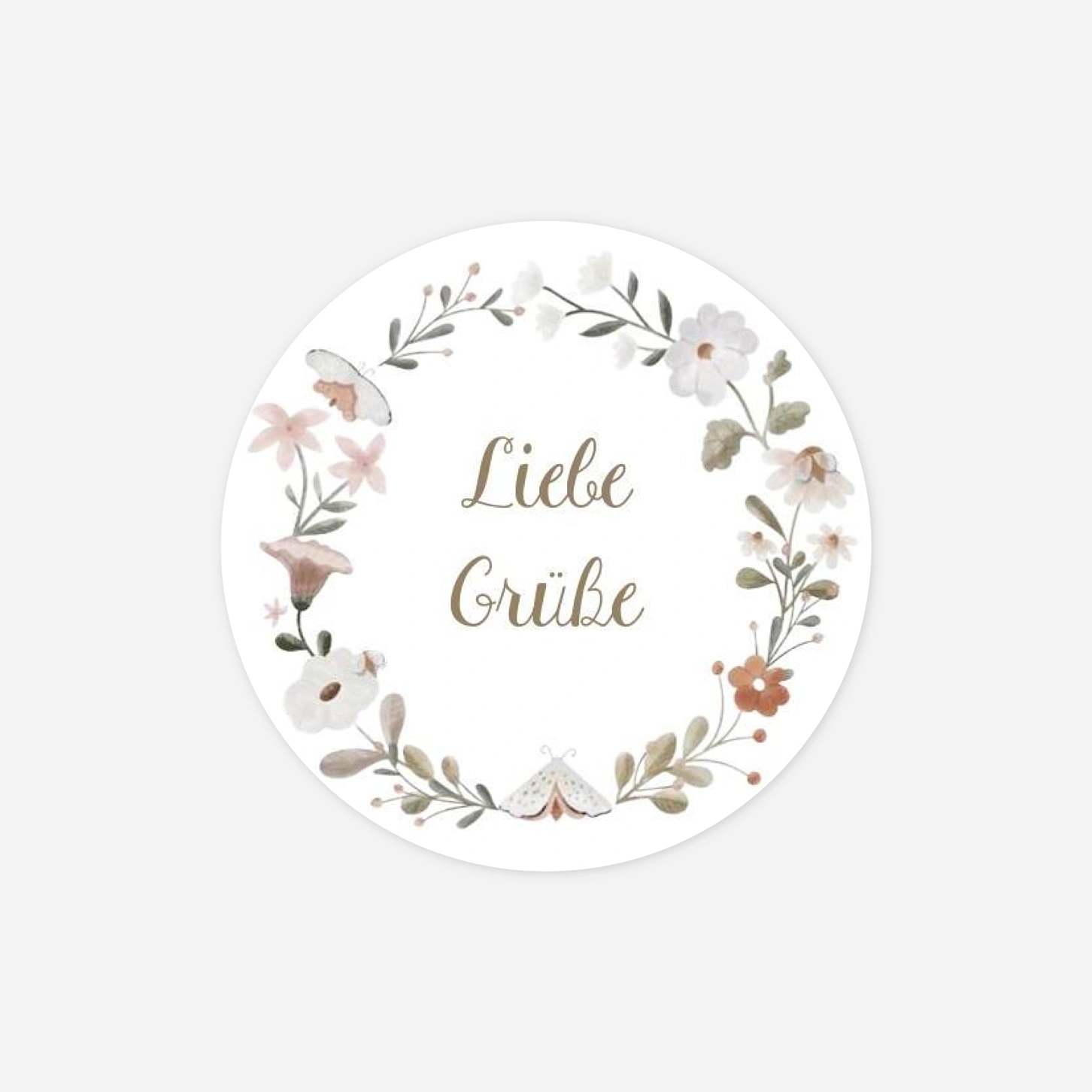 Aufkleber Taufe Zarte Natur