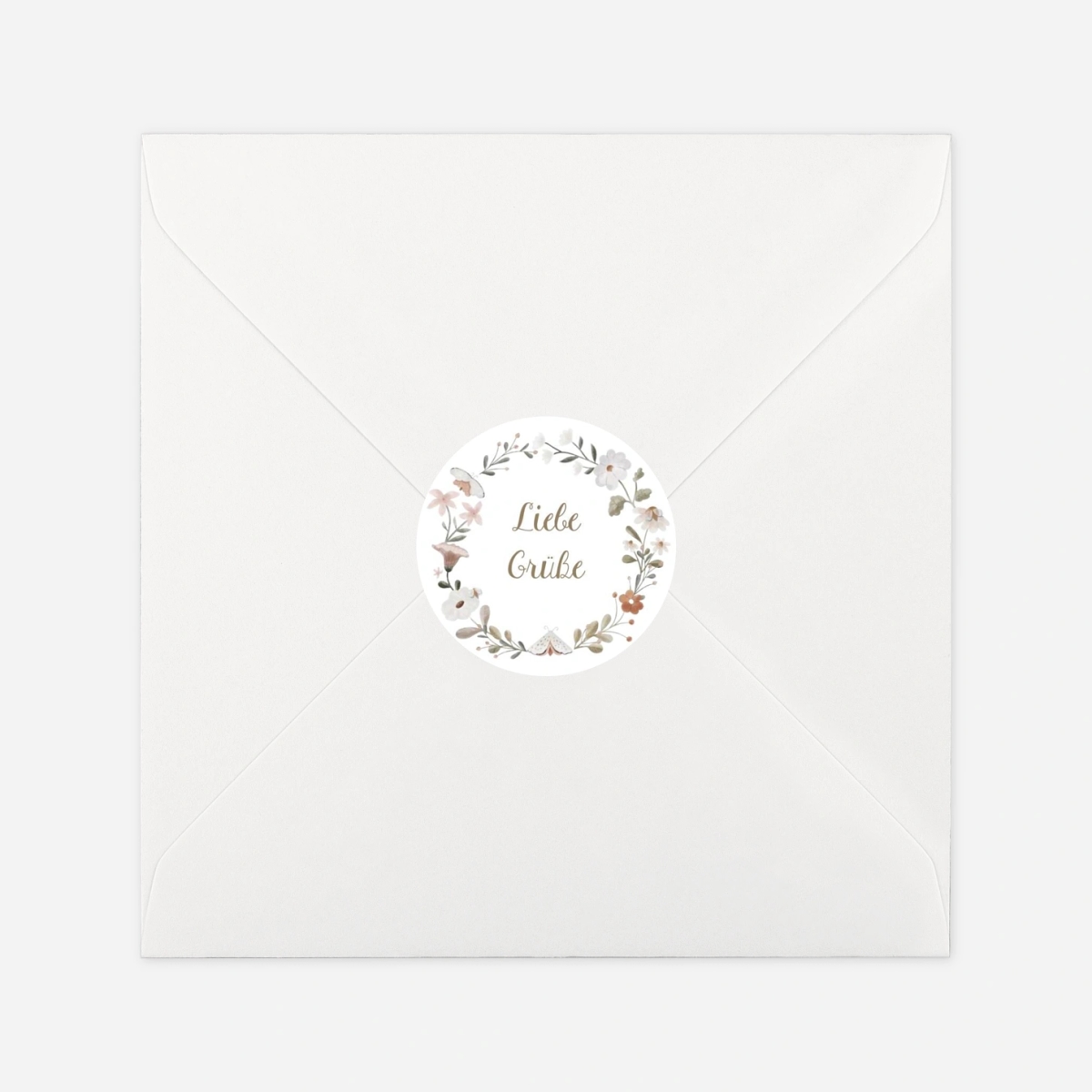 Aufkleber Taufe Zarte Natur