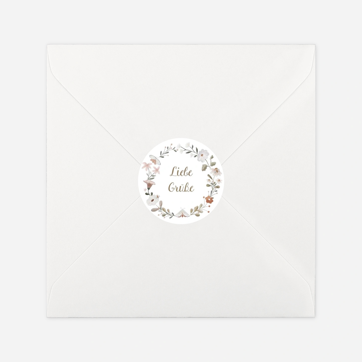 Aufkleber Taufe Zarte Natur