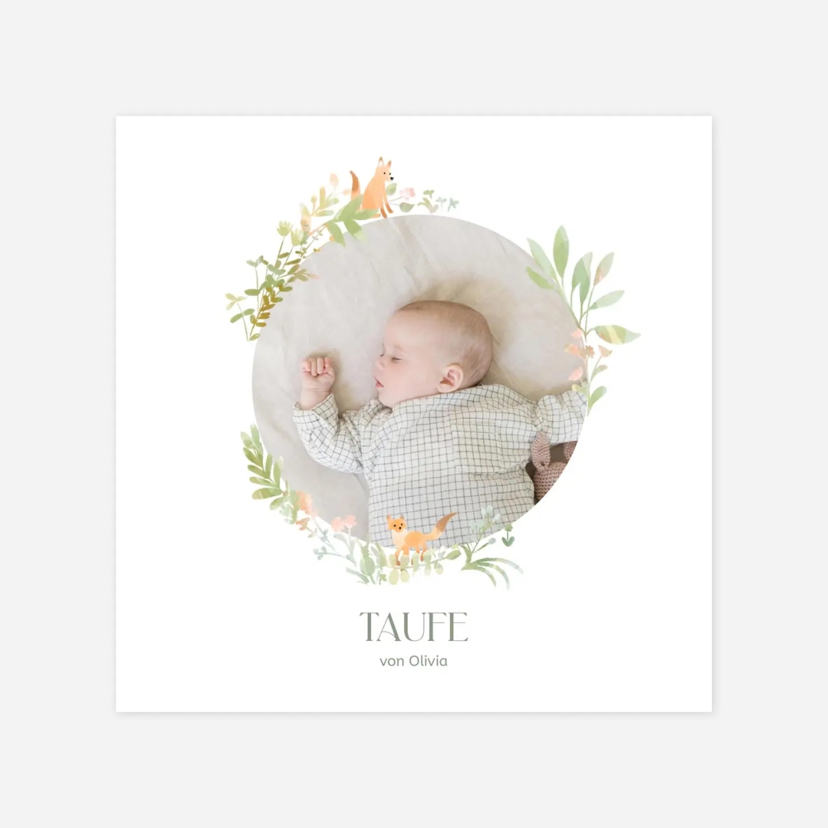 Taufeinladung Waldszenerie