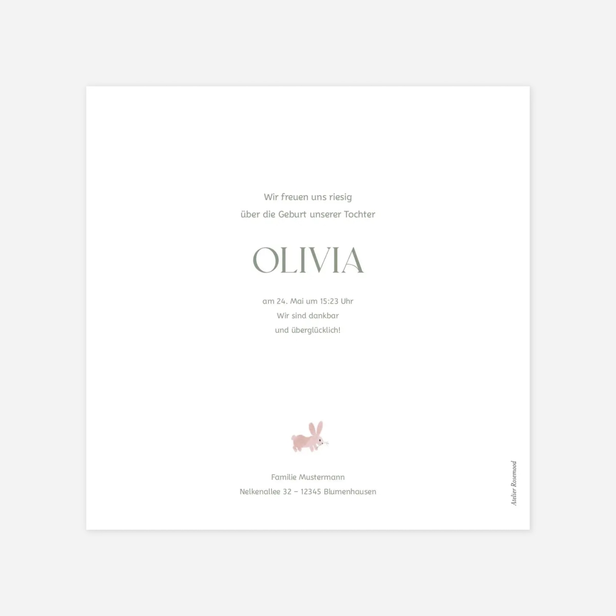 Geburtskarte Waldszenerie