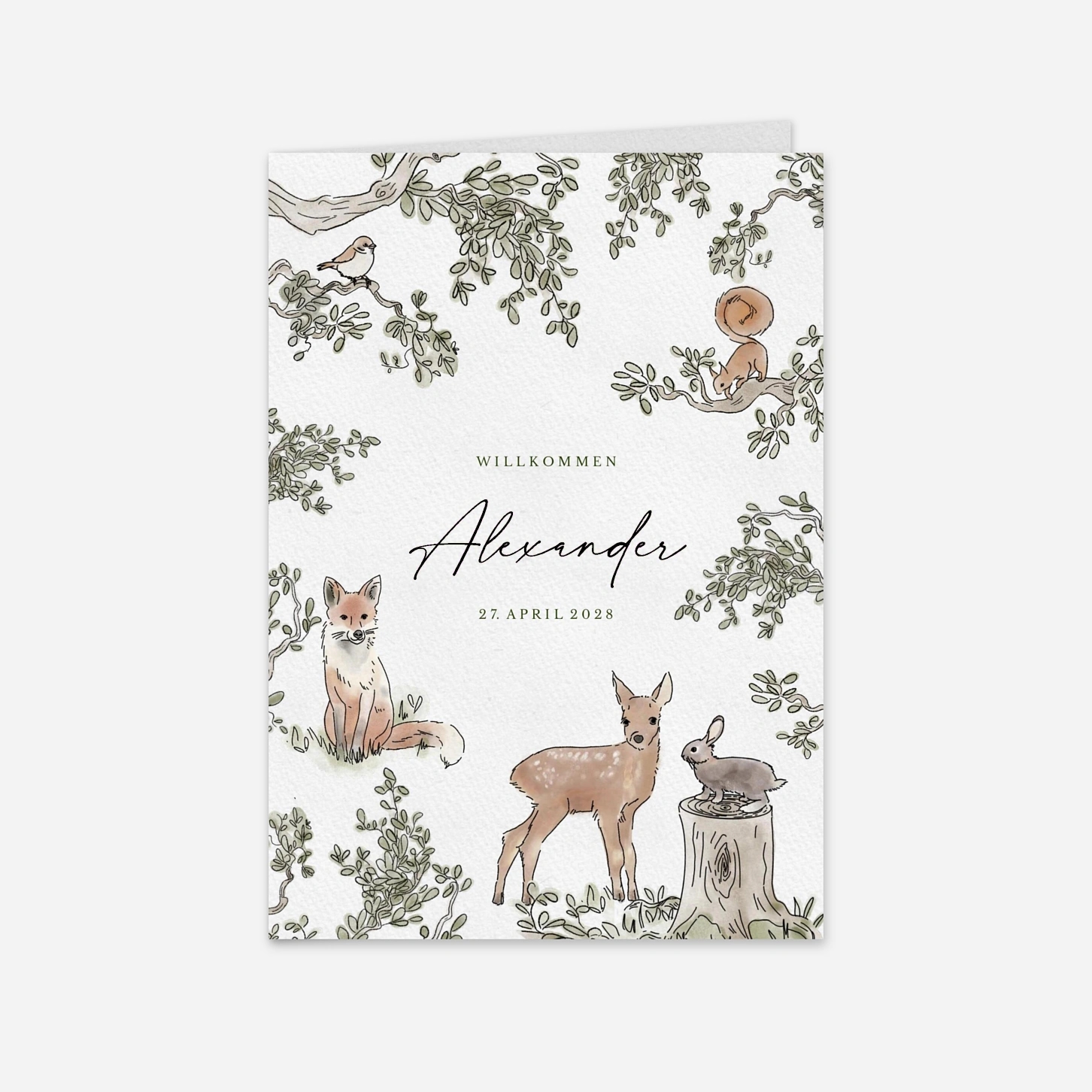 Geburtskarte Waldflüstern