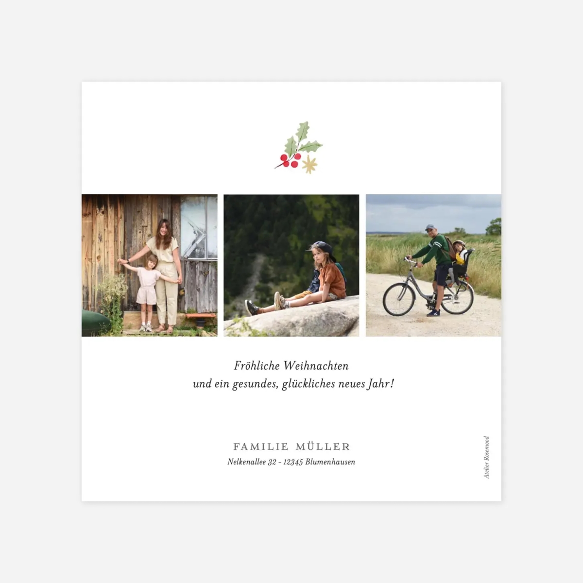 Weihnachtskarte Waldtanz