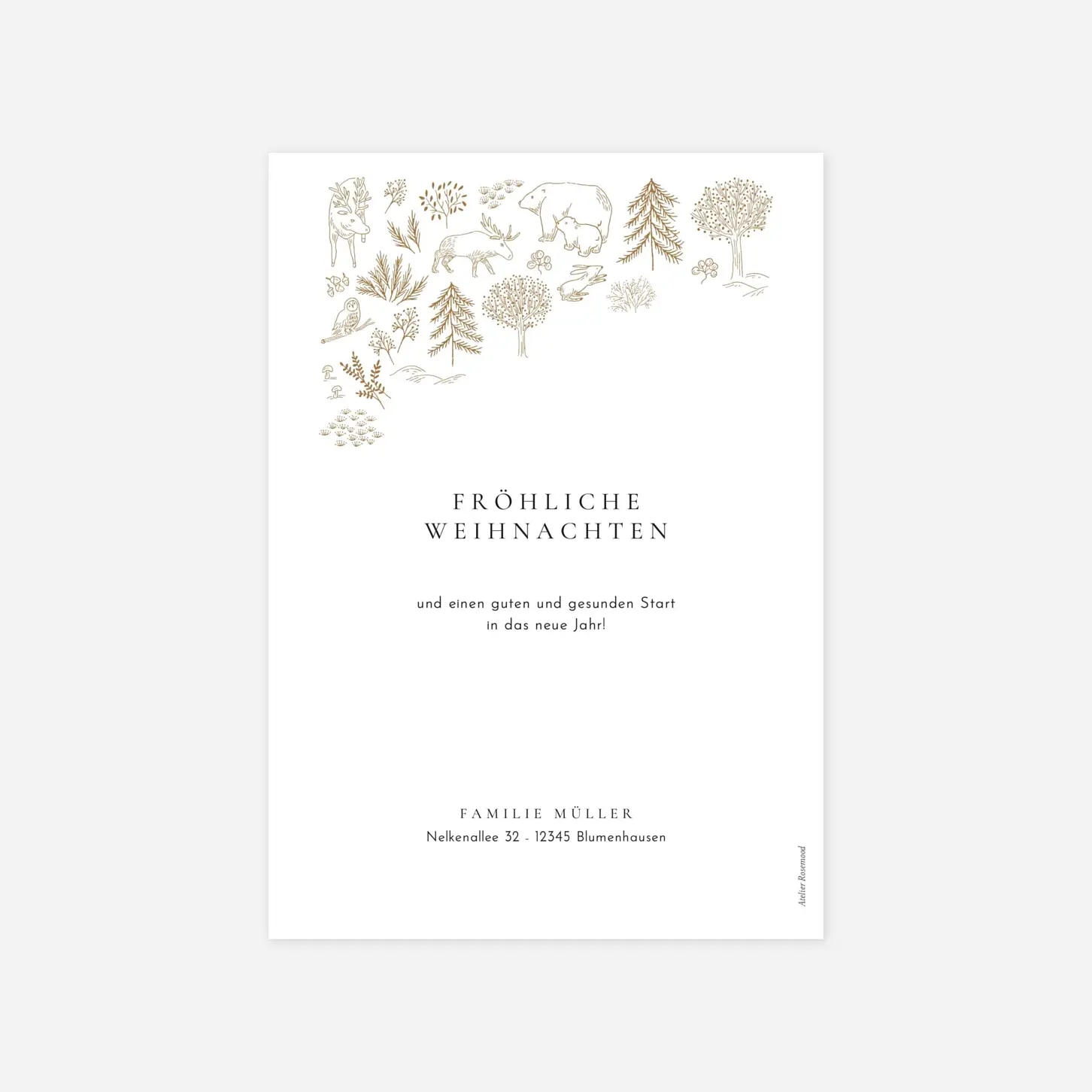 Weihnachtskarte Waldzauber
