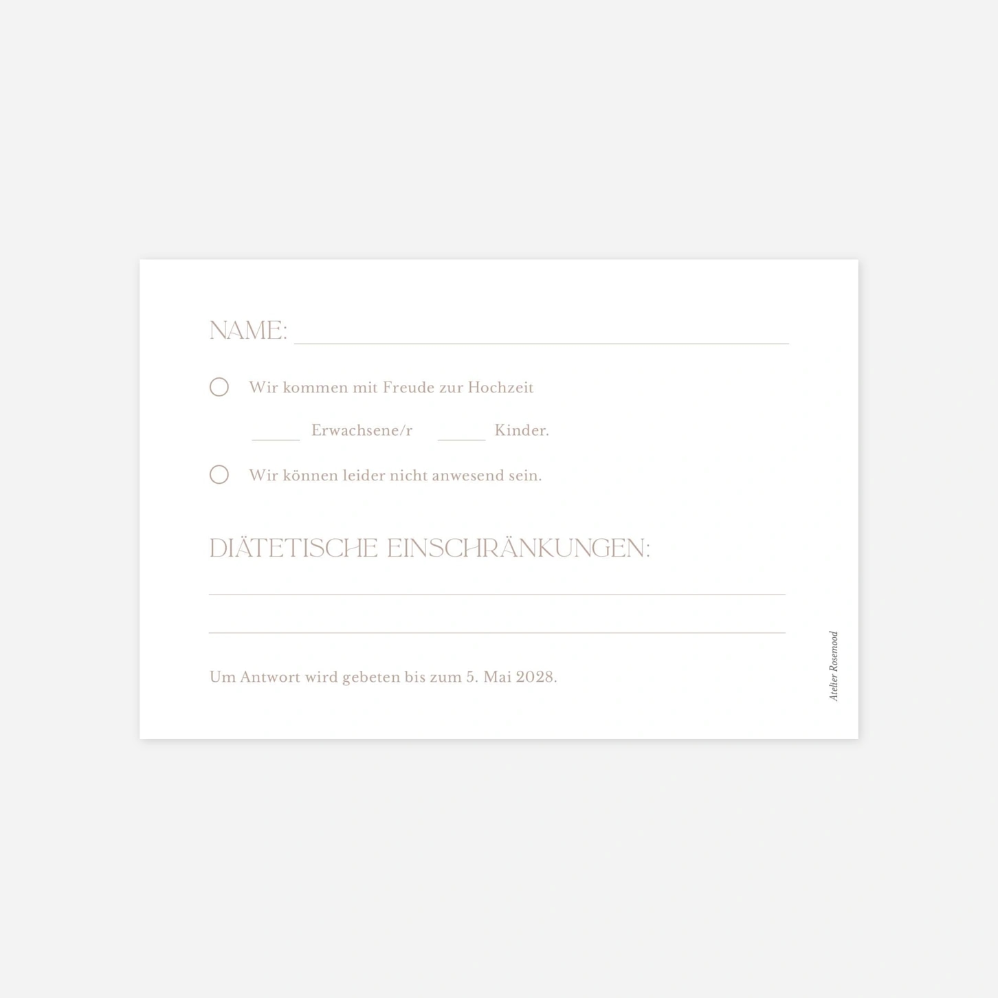 Antwortkarte Hochzeit Wilde Blüte