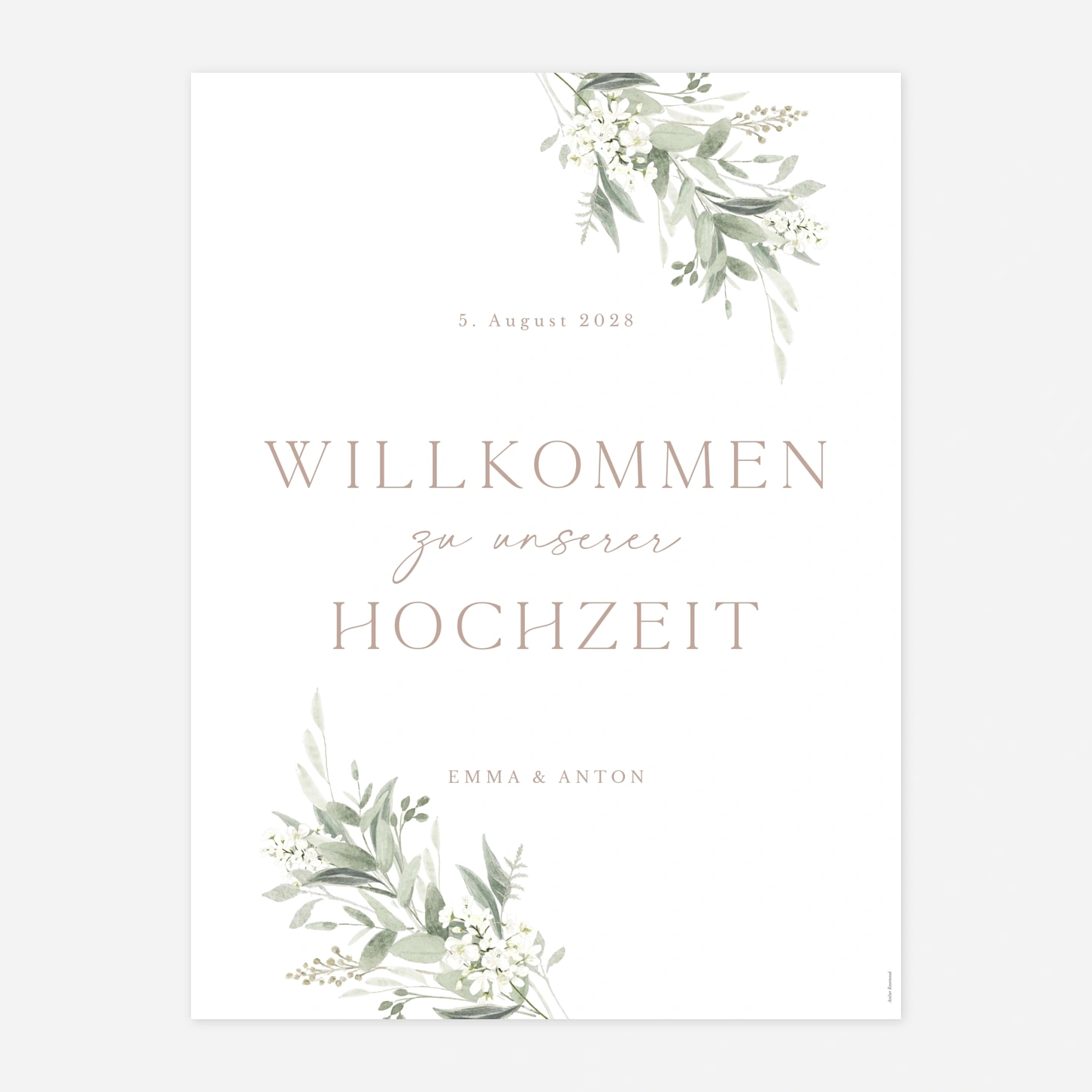 Willkommensschild Wilde Blüte