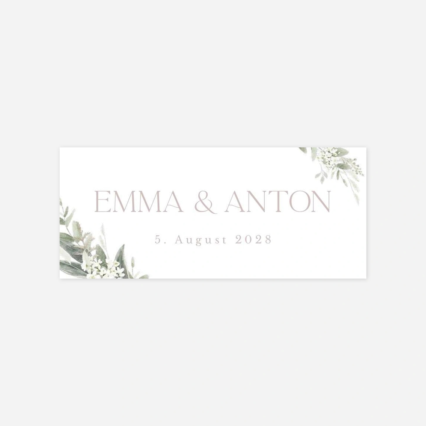 Geschenkaufkleber Hochzeit Wilde Blüte