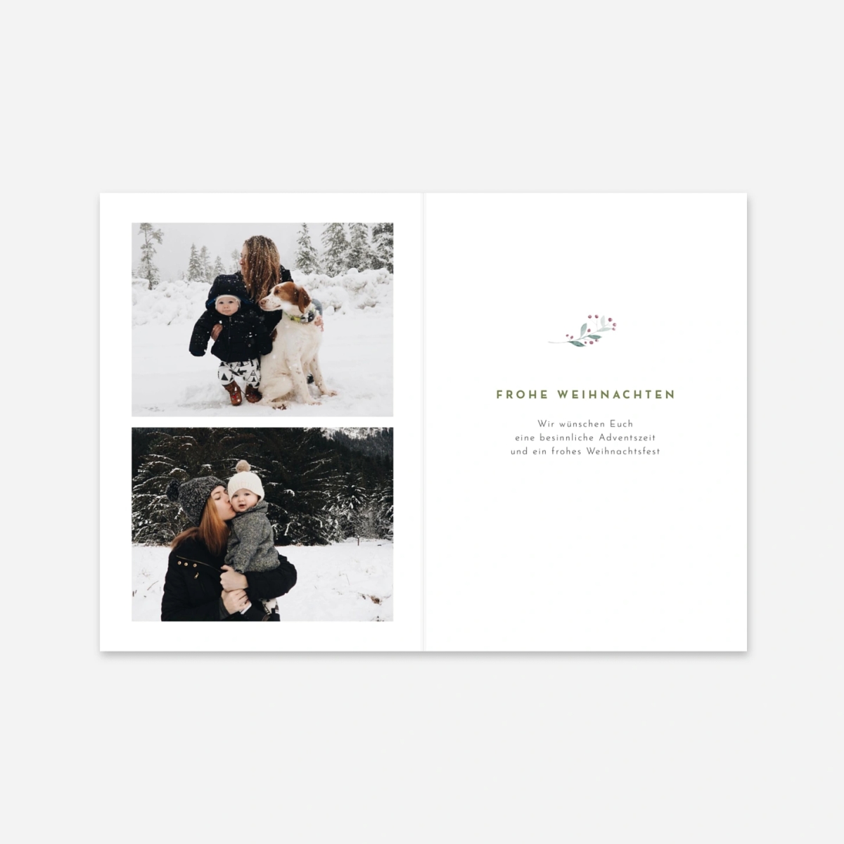 Weihnachtskarte Weihnachtsbeeren