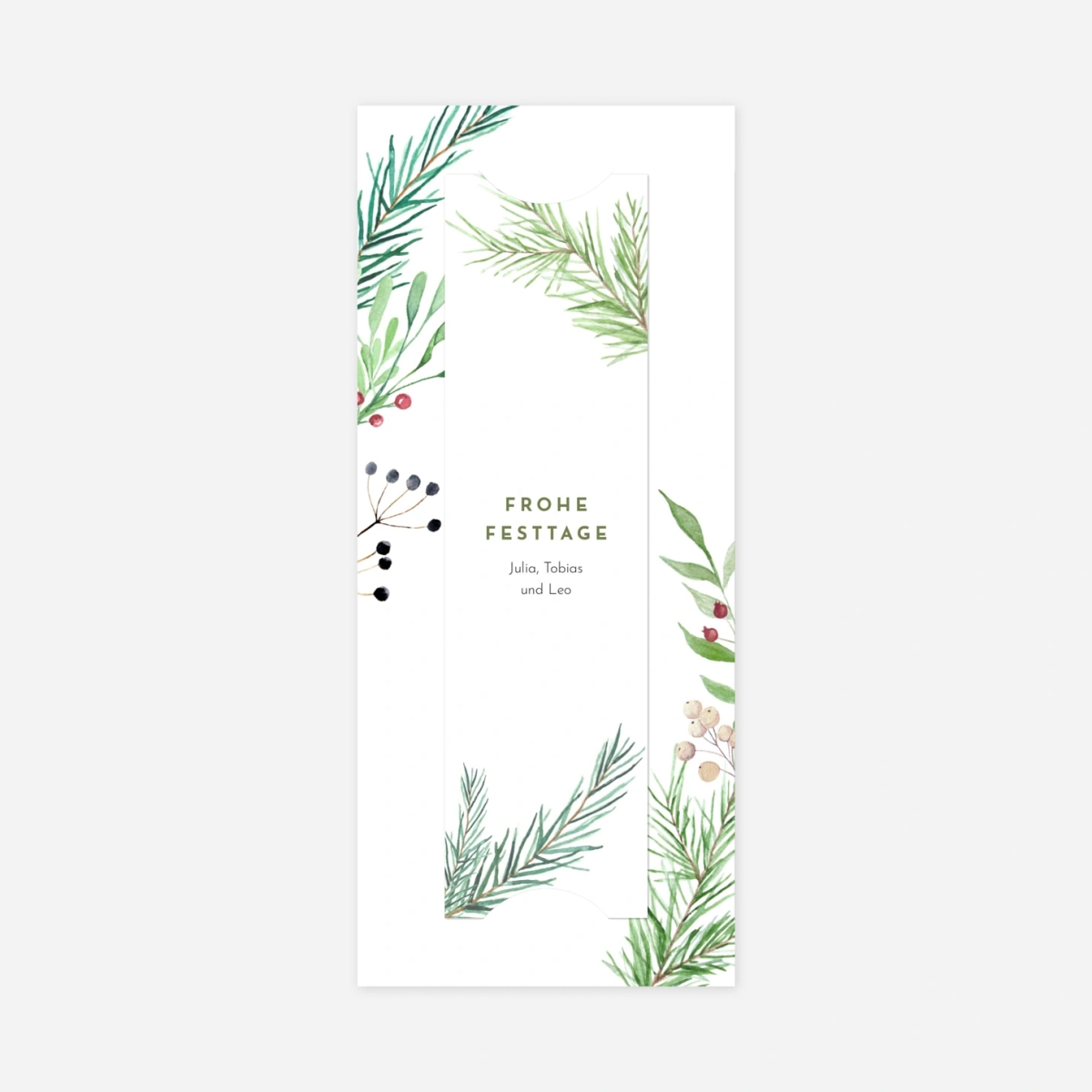 Weihnachtskarte Weihnachtsbeeren