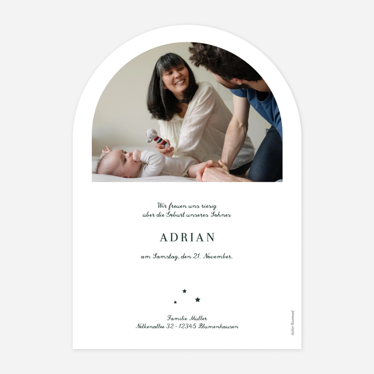 Geburtskarte Weihnachtsgeschichte