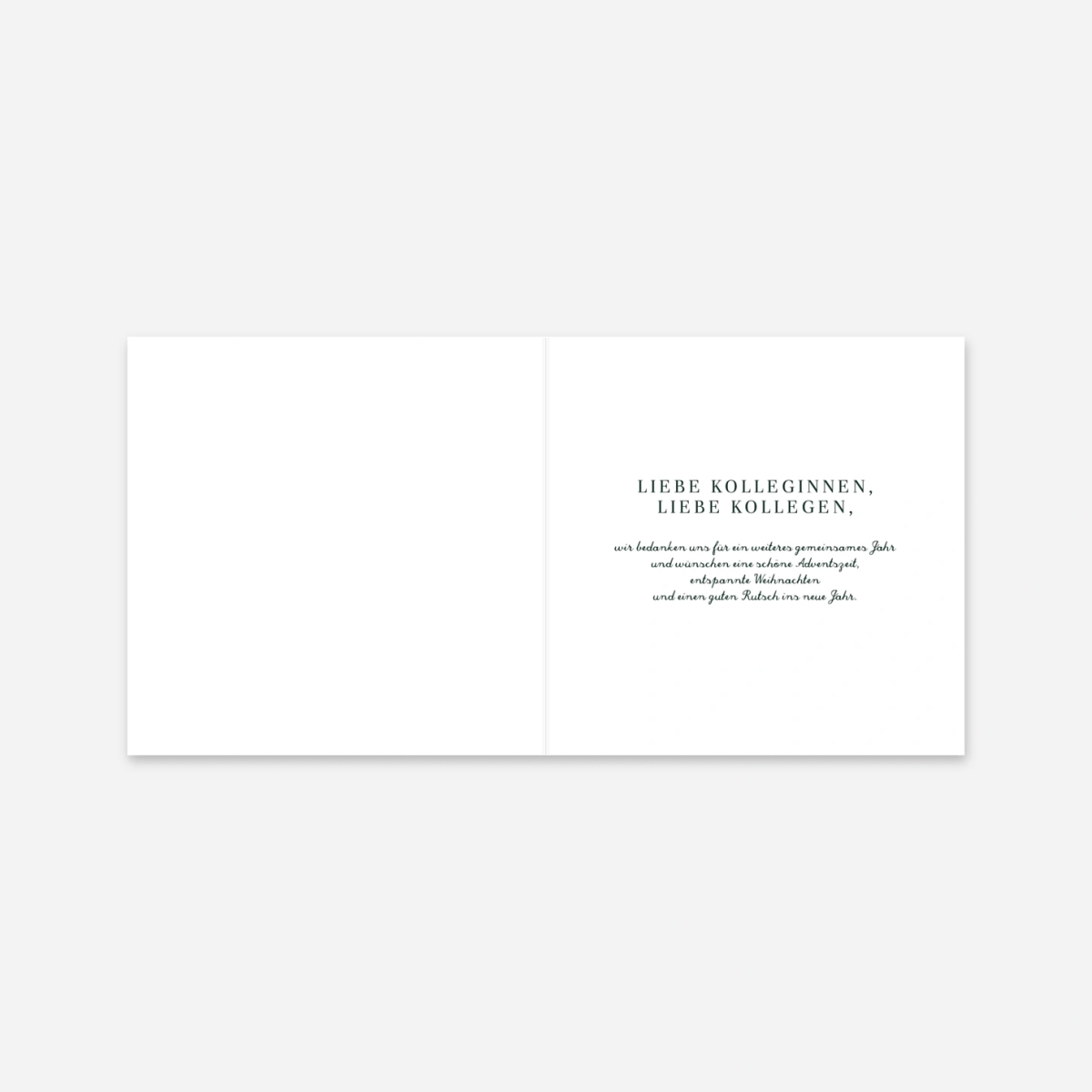 Geschäftliche Weihnachtskarte Weihnachtsgeschichte