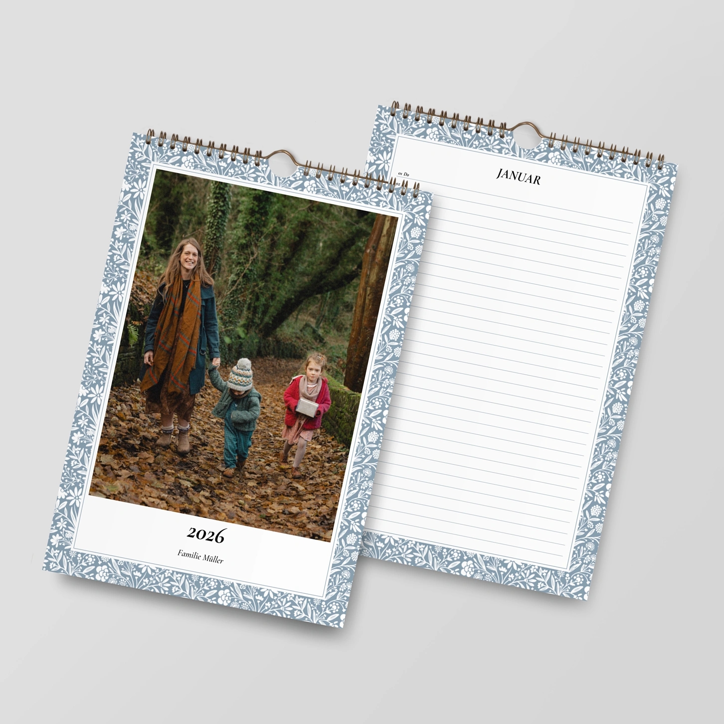 Wandkalender personalisierbare Felder Weihnachtsstern