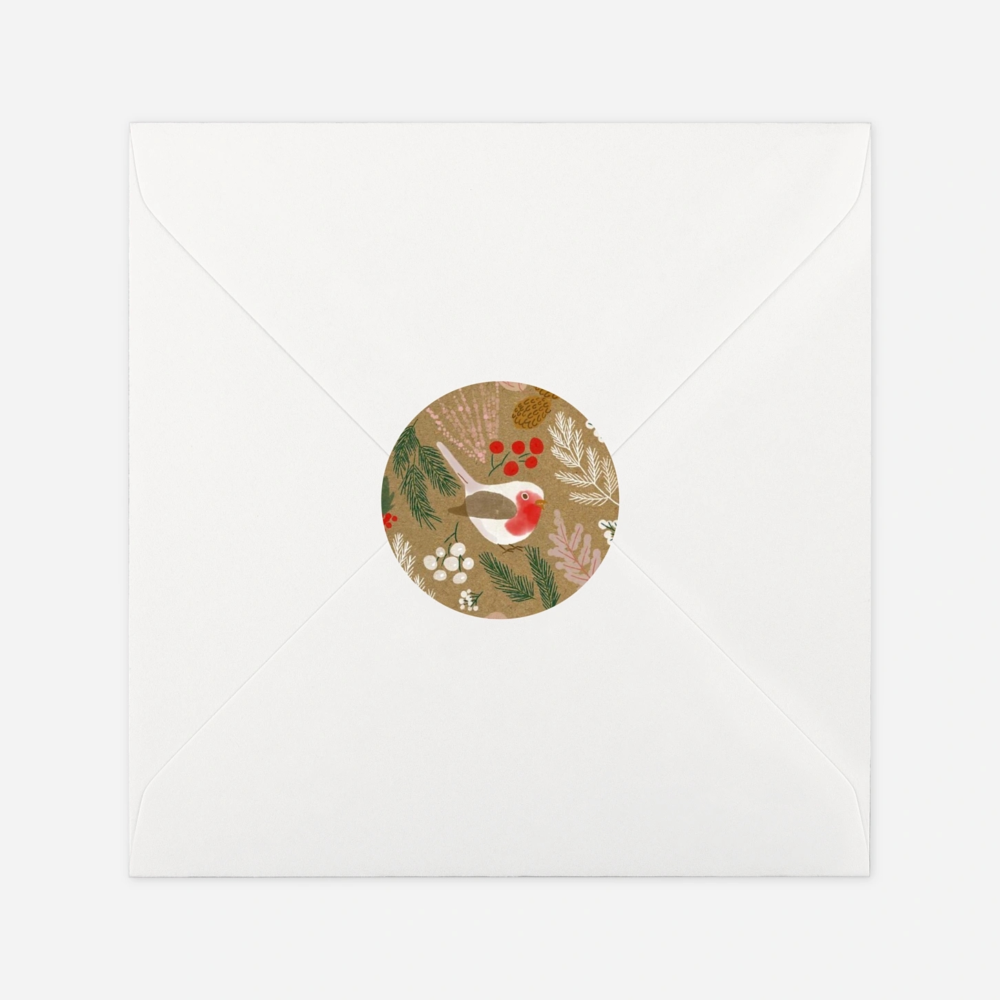 Geschenkaufkleber Weihnachten Weihnachtskranz