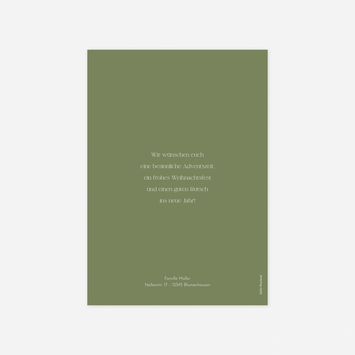 Weihnachtskarte Welle der Liebe