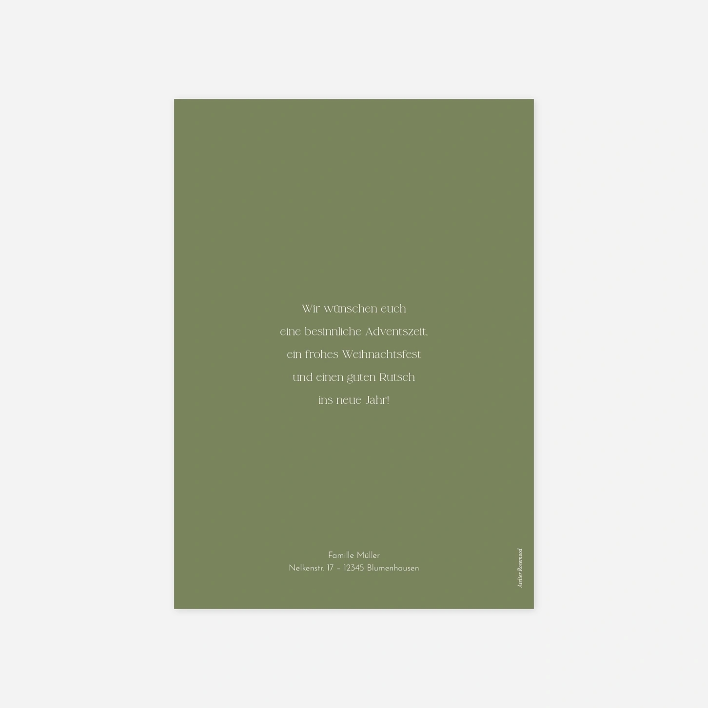 Weihnachtskarte Welle der Liebe