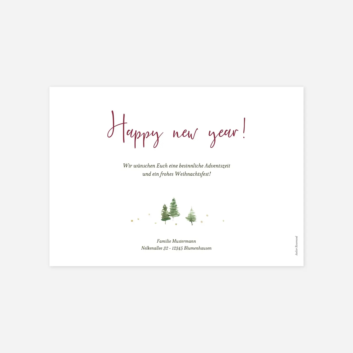 Weihnachtskarte Weihnachtswald