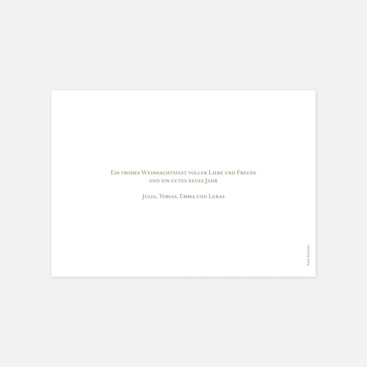 Weihnachtskarte Wonderful Time