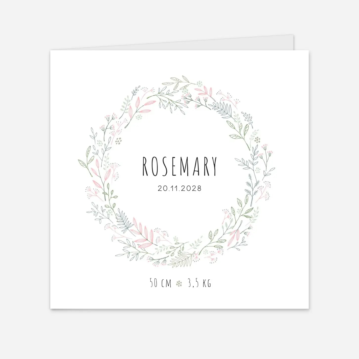 Geburtskarte Wiesenblume