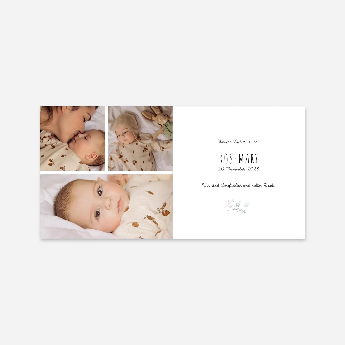 Geburtskarte Wiesenblume