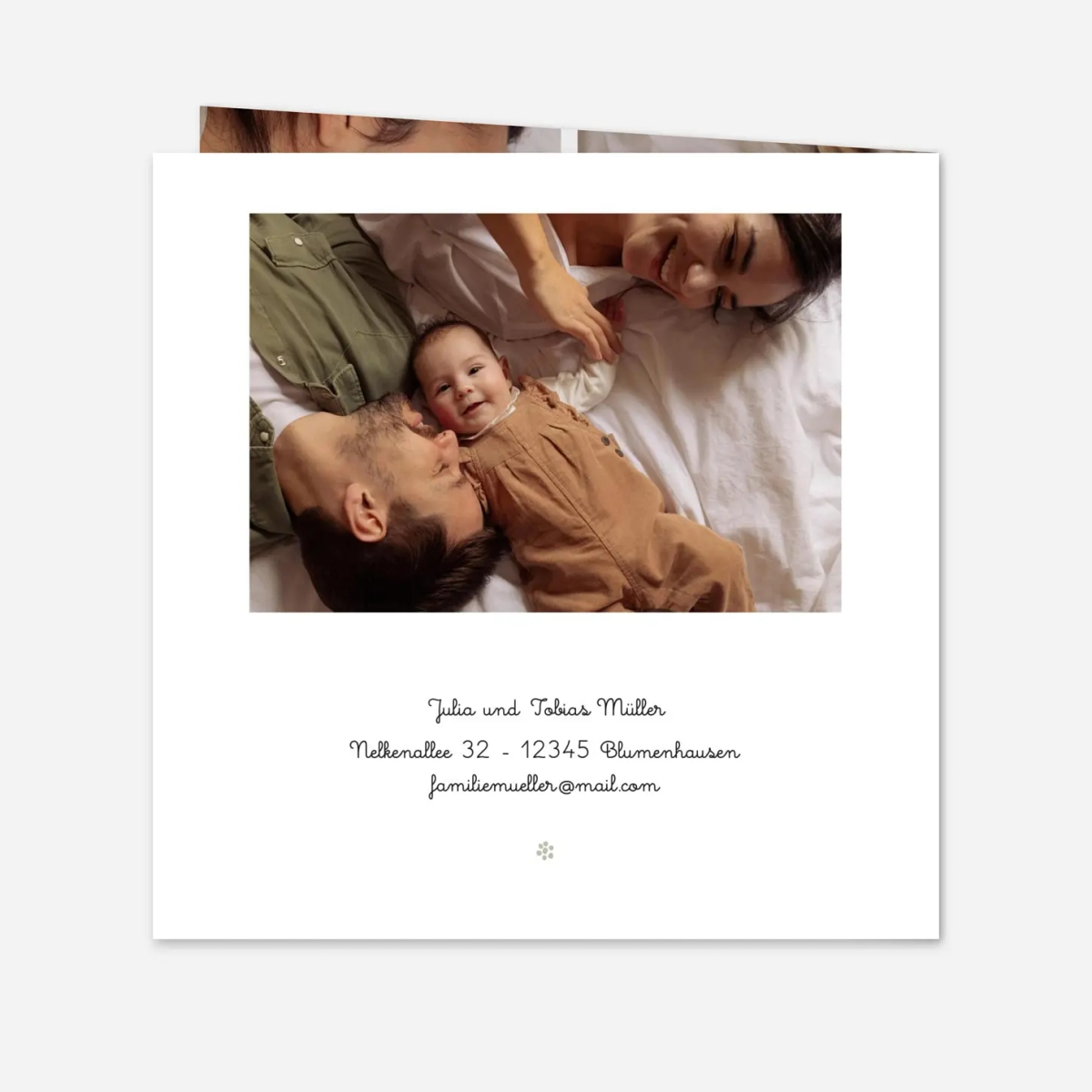 Geburtskarte Wiesenblume